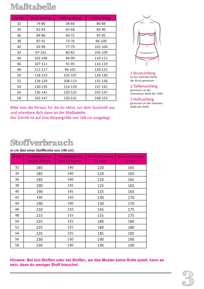 Patron blouse femme pdf Elo Fadenkäfer, en allemand