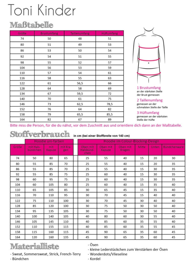 Patron sweat-shirt enfant pdf Colorblocking  Fadenkäfer, en allemand