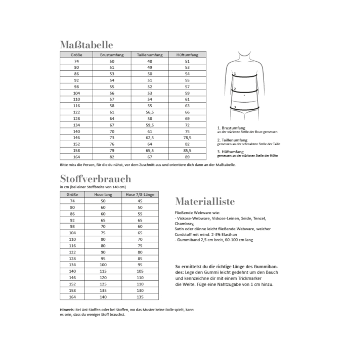 E-Book Fadenkäfer Broek Culotte Kids, Duits