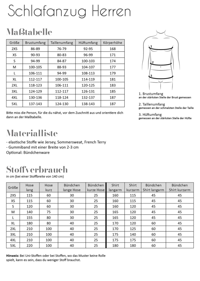 E-Book Fadenkäfer heren pyama, Duits