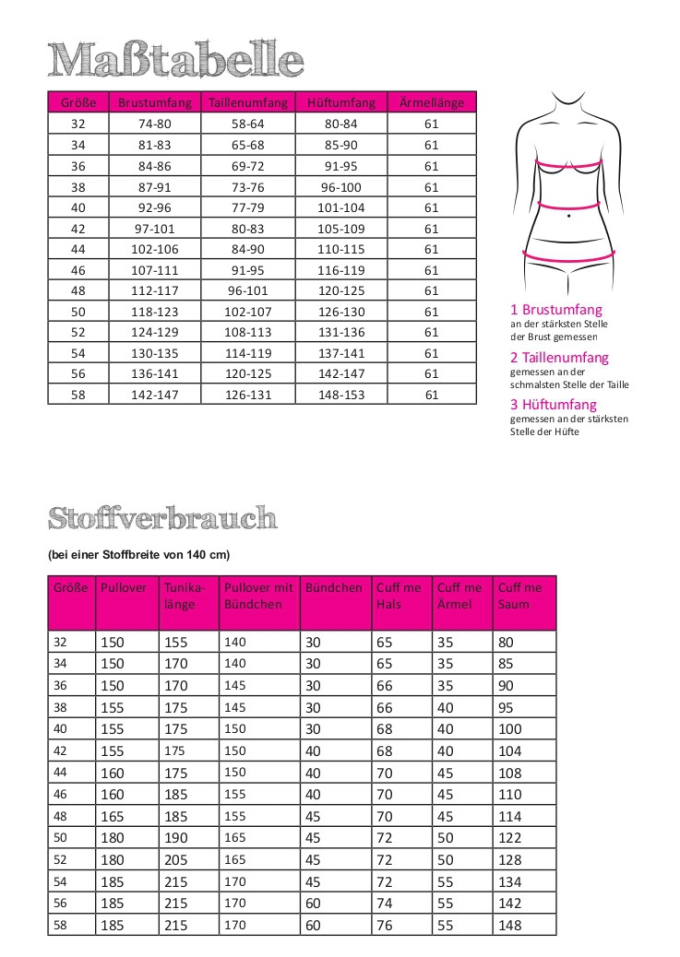 Patron pullover femme pdf Vicky Fadenkäfer, en allemand