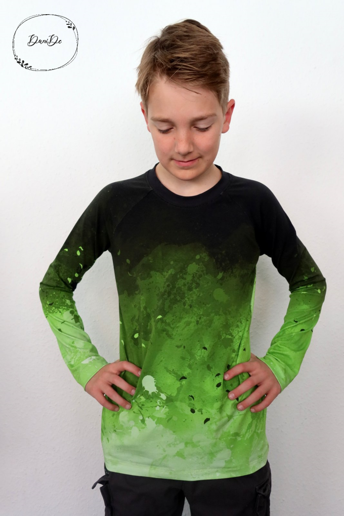 Patron t-shirt manches raglan enfant pdf Fadenkäfer, en allemand