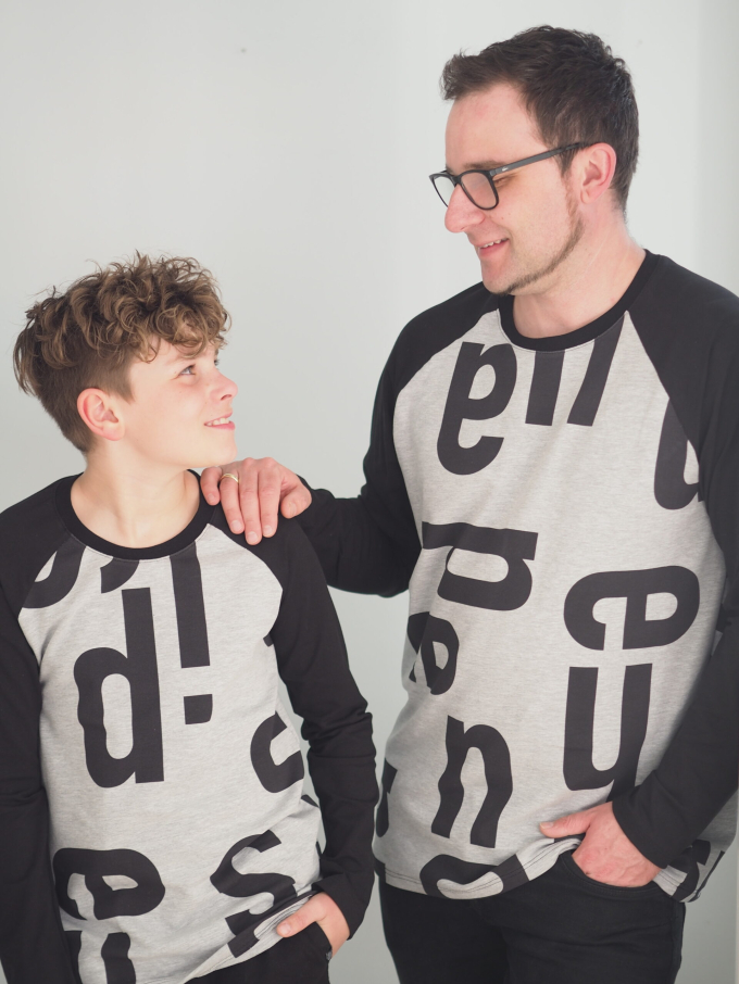 Patron t-shirt manches raglan enfant pdf Fadenkäfer, en allemand
