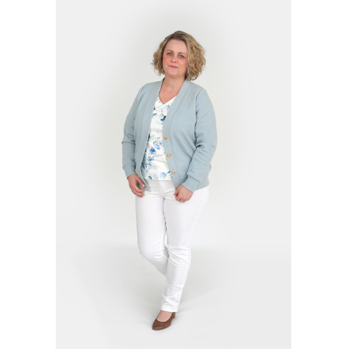 Patron cardigan femme pdf Karo Fadenkäfer, en allemand