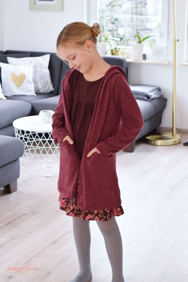 Patron cardigan femme pdf Minna Fadenkäfer, en français