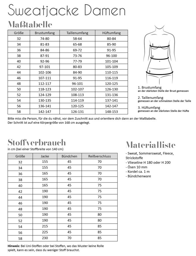 E-Book Fadenkäfer Sweat-Jacket Ladies, english