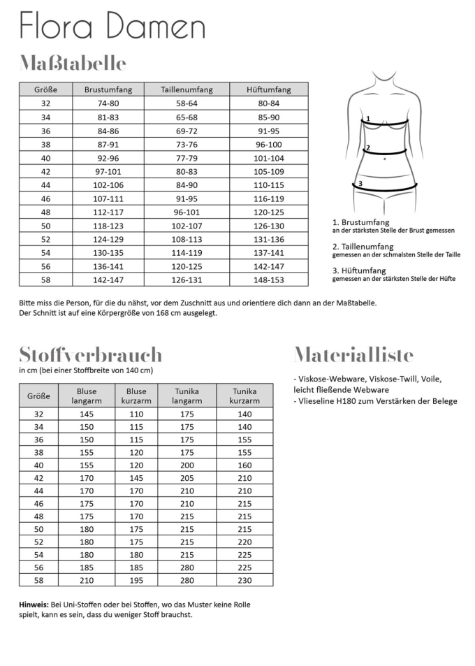 E-book Fadenkäfer Tuniek Blouse Flora, Duits