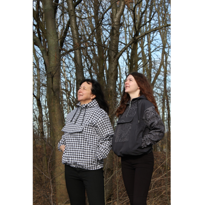 Patron k-way enfant pdf Windbreaker femme & homme Fadenkäfer, en allemand