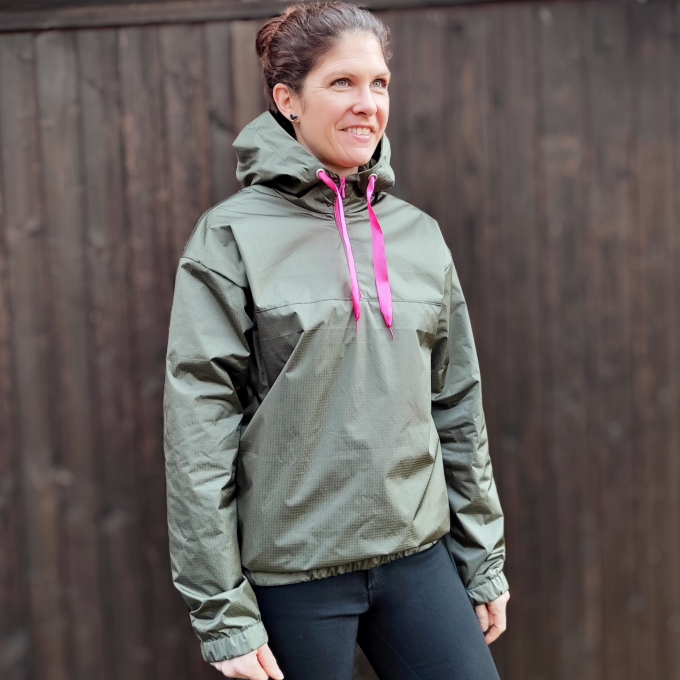 Patron k-way enfant pdf Windbreaker femme & homme Fadenkäfer, en allemand