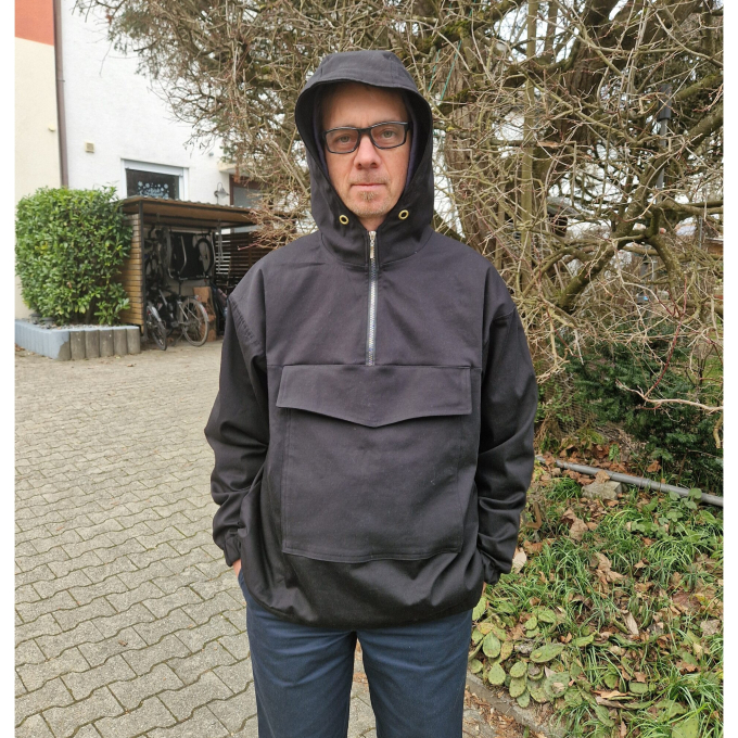 Patron k-way enfant pdf Windbreaker femme & homme Fadenkäfer, en allemand