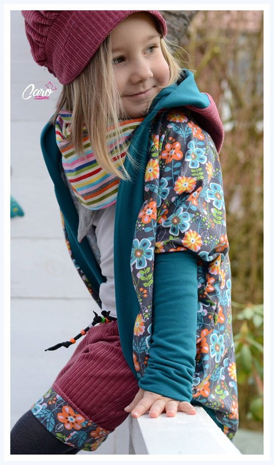 Patron cardigan enfant & femme pdf Calu FeeFeeFashion, en allemand