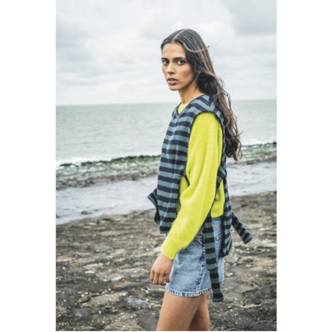 Patron Fibre Mood pullover plastron femme pdf Hoda, en français