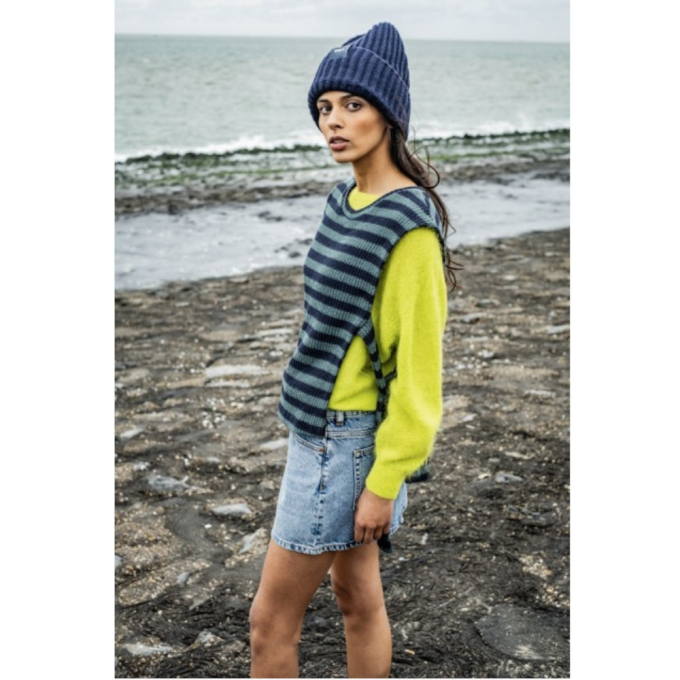 Patron Fibre Mood pullover plastron femme pdf Hoda, en français