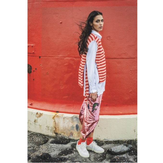 Patron Fibre Mood pullover plastron femme pdf Hoda, en français