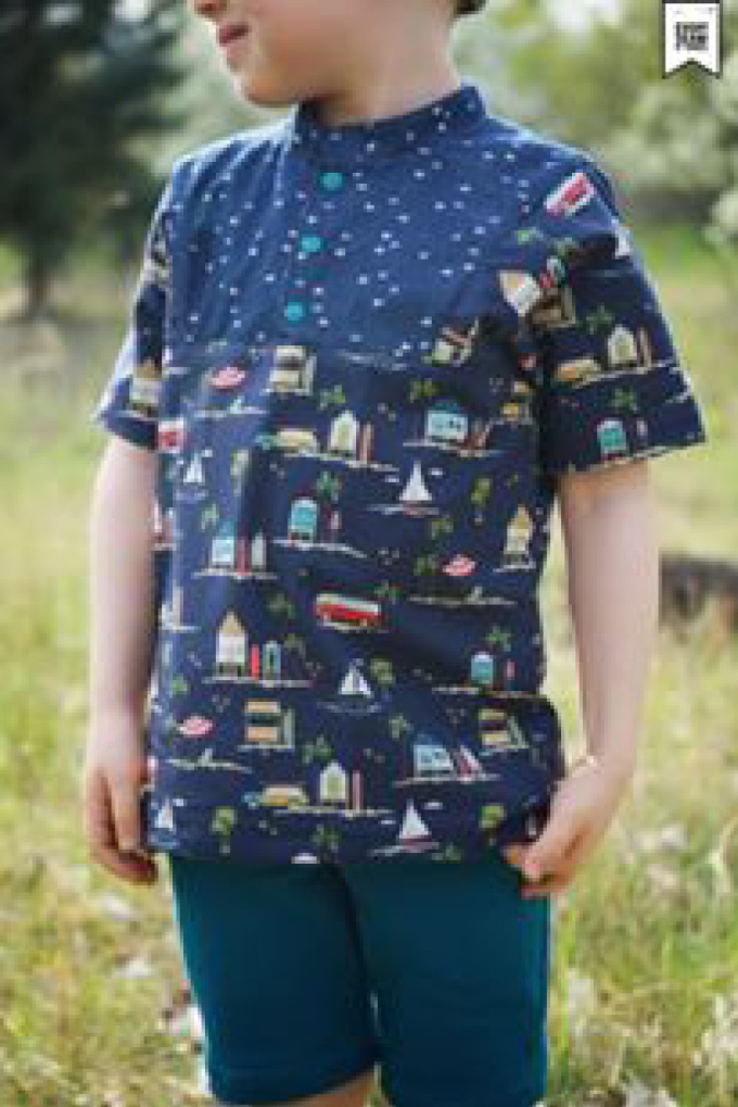 Patron chemise / blouse / tunique enfant pdf Holunder Firlefanz, en allemand