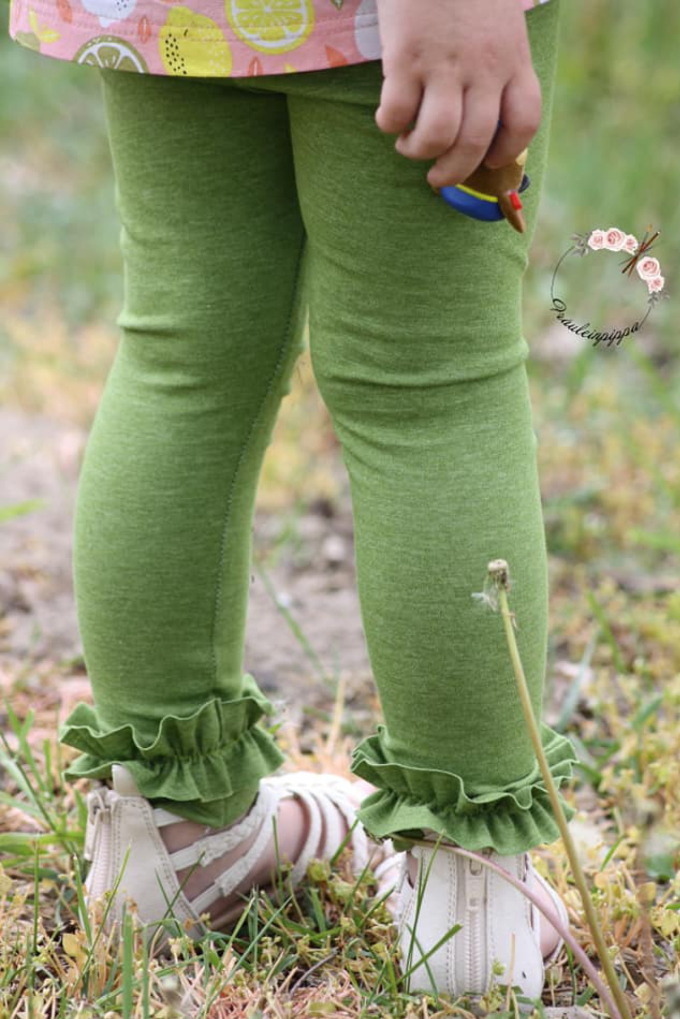 Patron legging enfant pdf Pfefferminze Firlefanz, en allemand