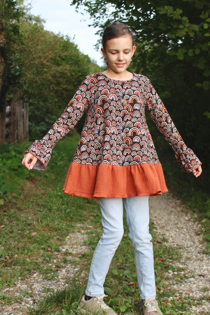 Patron robe / t-shirt enfant pdf Koriander Firlefanz, en allemand