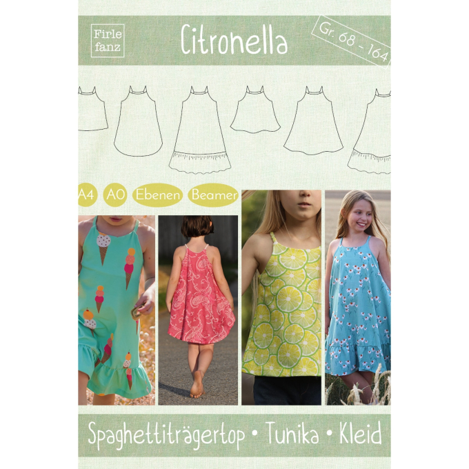 Patron robe / top enfant pdf Citronella Firlefanz, en allemand