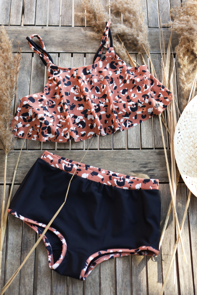 Patron bikini / tankini enfant pdf Strandflieder Firlefanz, en allemand