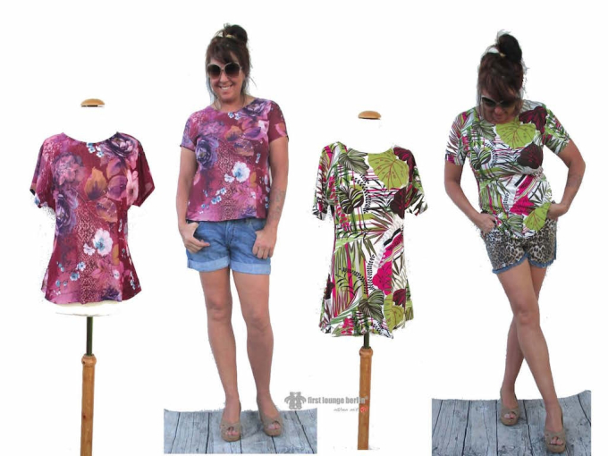 Patron robe tunique t-shirt femme pdf Anna Firstlounge Berlin, en allemand