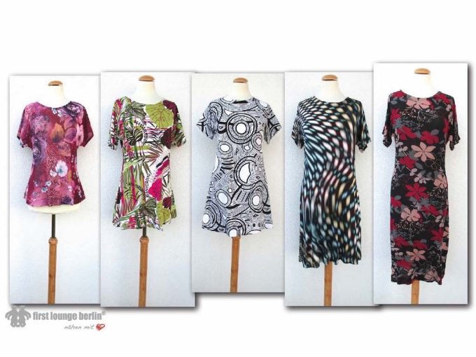 Patron robe tunique t-shirt femme pdf Anna Firstlounge Berlin, en allemand