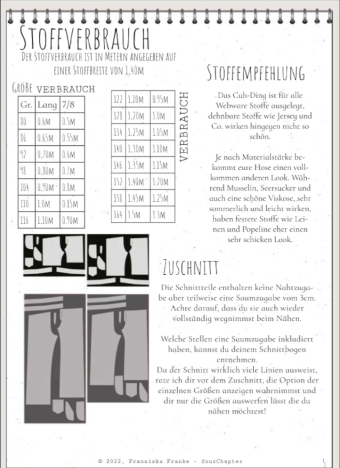 E-Book Four Chapter Das Cuh(l)-Ding Culotte-Hose Kids