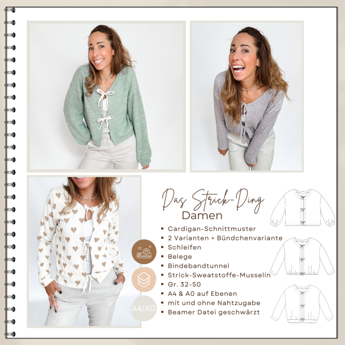E-Book Four Chapter Das Strick-Ding Cardigan Ladies, german