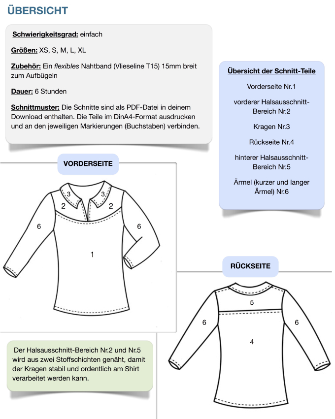 E-book Hanna Louise Damen Shirt Vicky, Duits