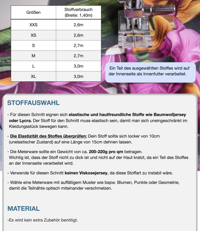 Patron robe femme pdf Babette Hanna Louise, en allemand