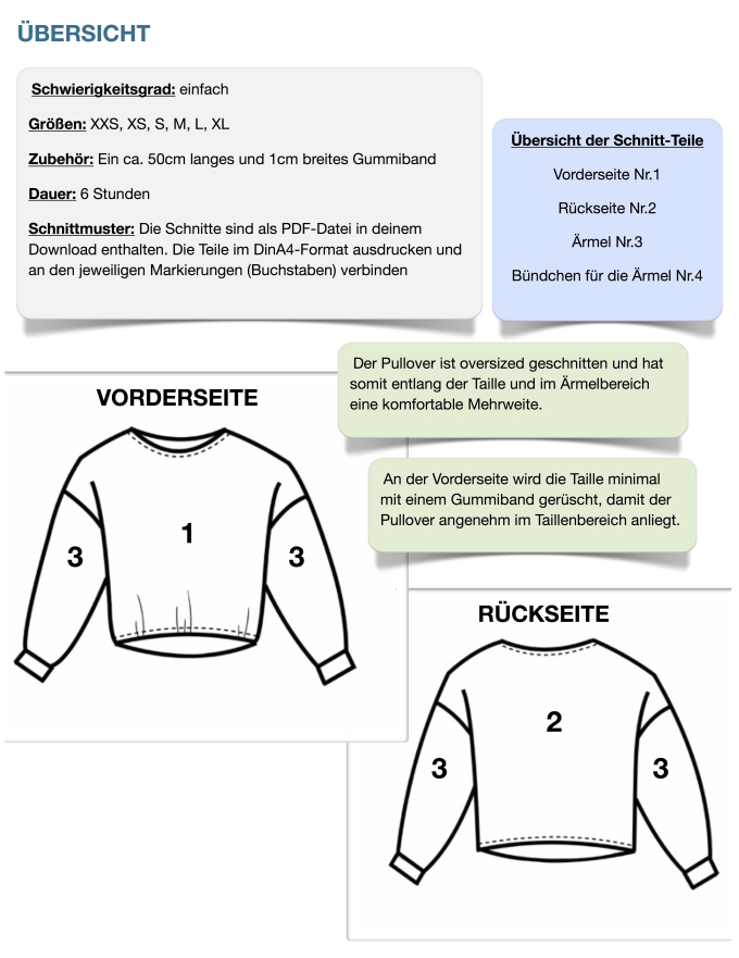 E-book Hanna Louise Pullover Samantha, Duits