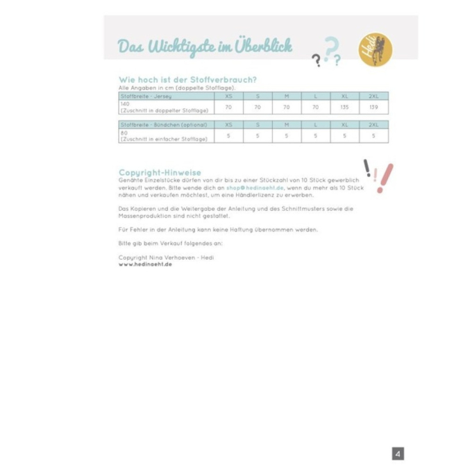 E-book Hedi näht Shirt Frau Stine, Duits