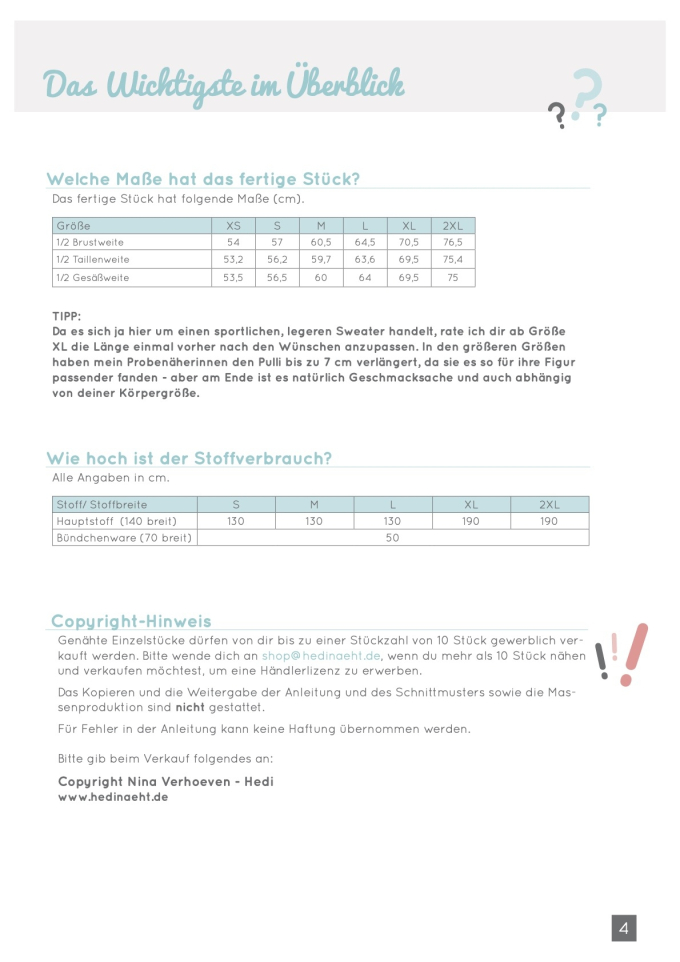 E-Book Hedi näht Sweater Frau Maxi, duits