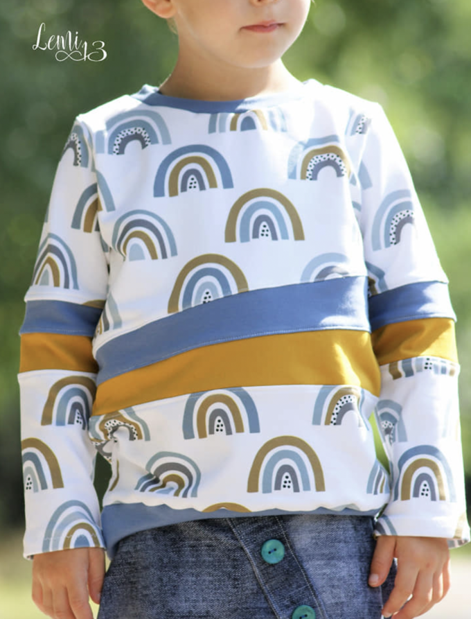 Patron sweat-shirt enfant pdf BasicFavorit Herr Knirps & das Himbeermädchen, en allemand