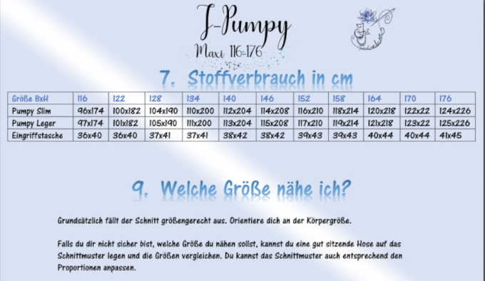 Ebook patron pantalon enfant J-Pumpy Maxi J&J Fadentanz, en allemand