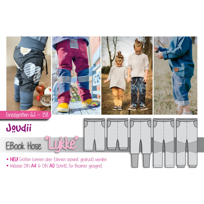 Ebook patron pantalon enfant Lykke Joudii, en allemand