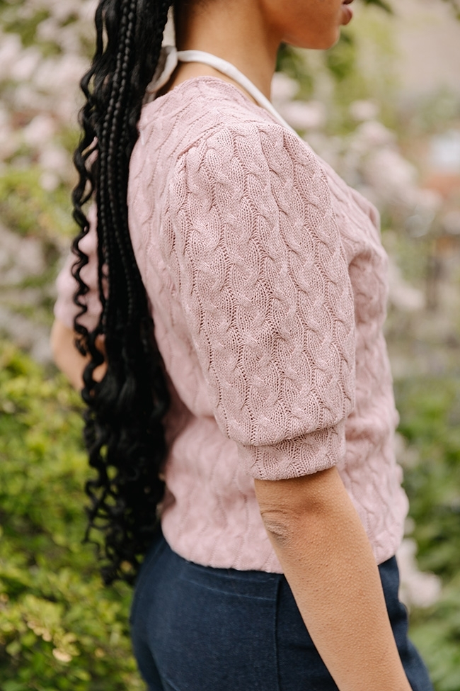 E-Book JULIANA MARTEJEVS Cardigan mit kurzen Puffärmeln