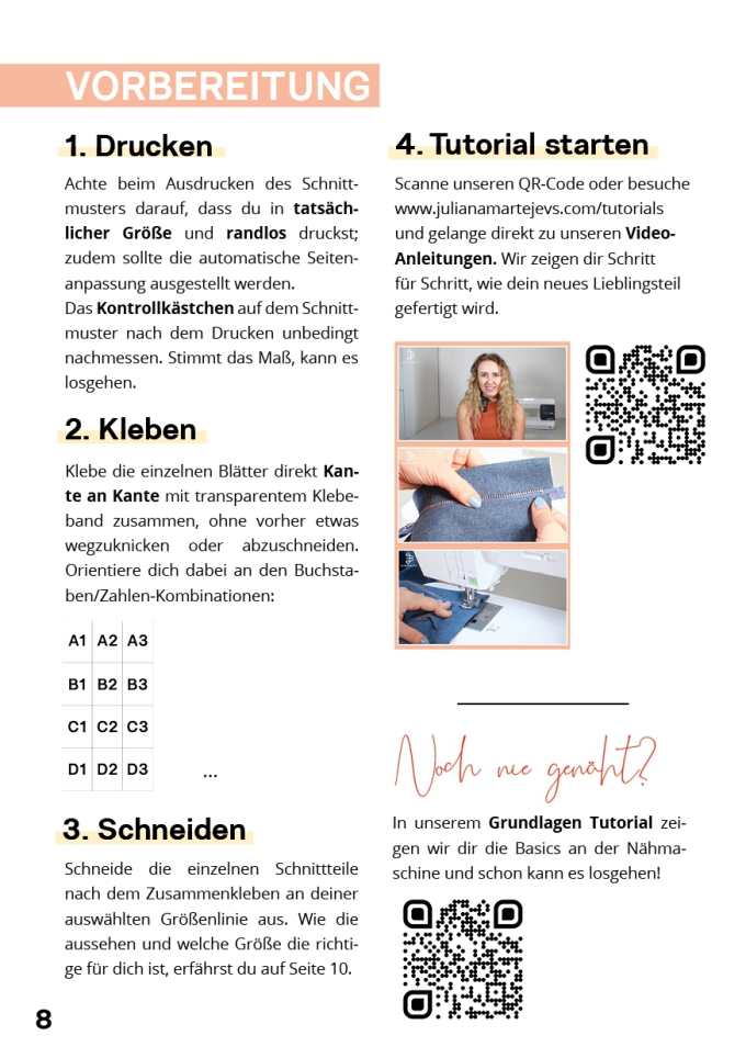 E-book JULIANA MARTEJEVS Jeans Hose Culotte, Duits
