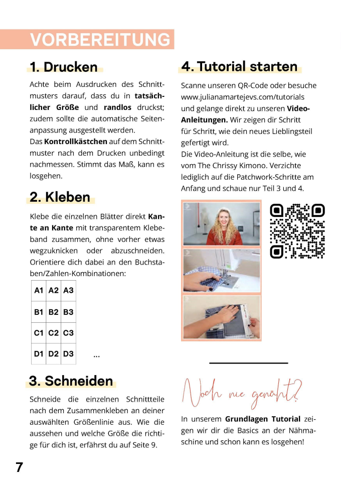 E-book JULIANA MARTEJEVS Kimono Jacke Cardigan, Duits