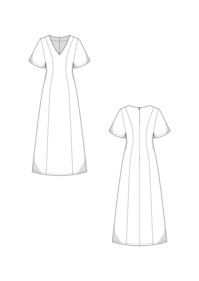 E-book JULIANA MARTEJEVS Midi Kleid mit kurzen Ärmeln, Duits