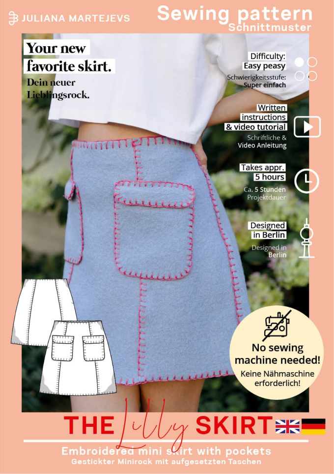 Patron jupe femme pdf The Lilly Skirt Mini Juliana Martejevs, en allemand