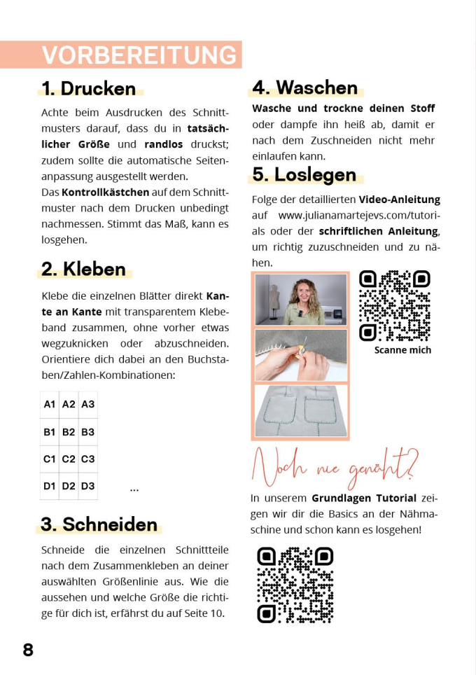 Patron jupe femme pdf The Lilly Skirt Mini Juliana Martejevs, en allemand