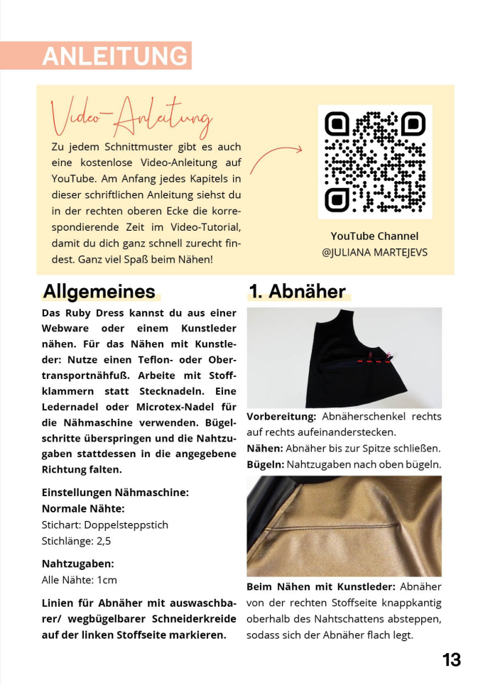 E-Book JULIANA MARTEJEVS Patchwork Dress Ruby, english