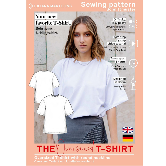 E-book JULIANA MARTEJEVS T-Shirt Oversized Jersey Oberteil, Duits