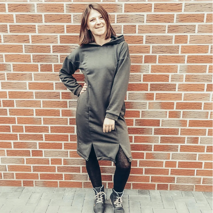 E-Book JusAsuj Damen Oversized Kleid und Pullover Pomodoro, duits