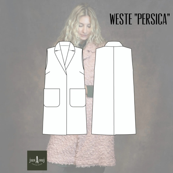Ebook patron veste femme Persica JusAsuj, en allemand