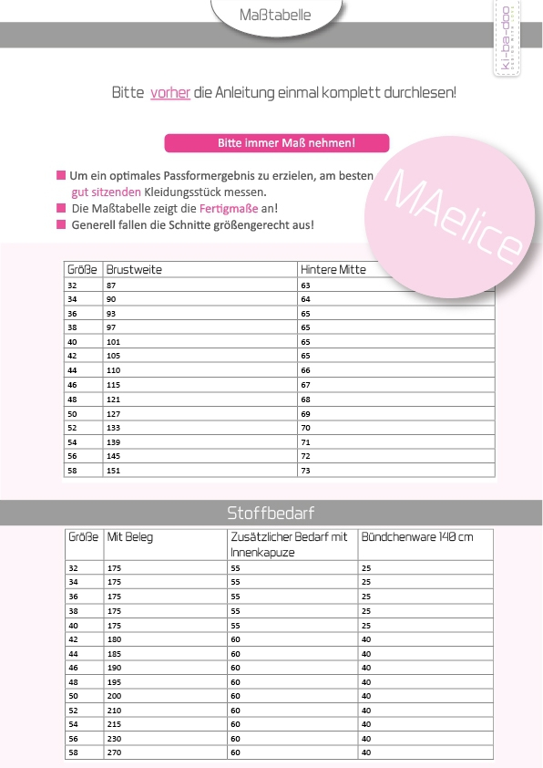 E-Book Ki-Ba-Doo Hoodie MAelice Woman, Duits