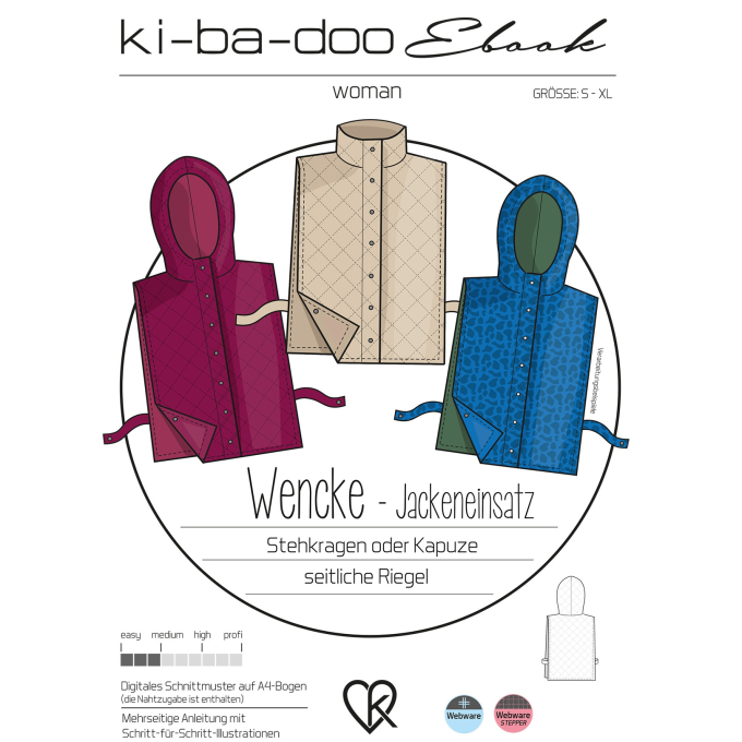 Patron capuche veste femme pdf Wencke Ki-Ba-Doo, en allemand