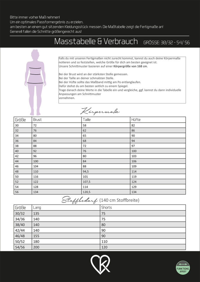 Patron legging / short femme pdf Sporttights 02 Ki-Ba-Doo, en allemand