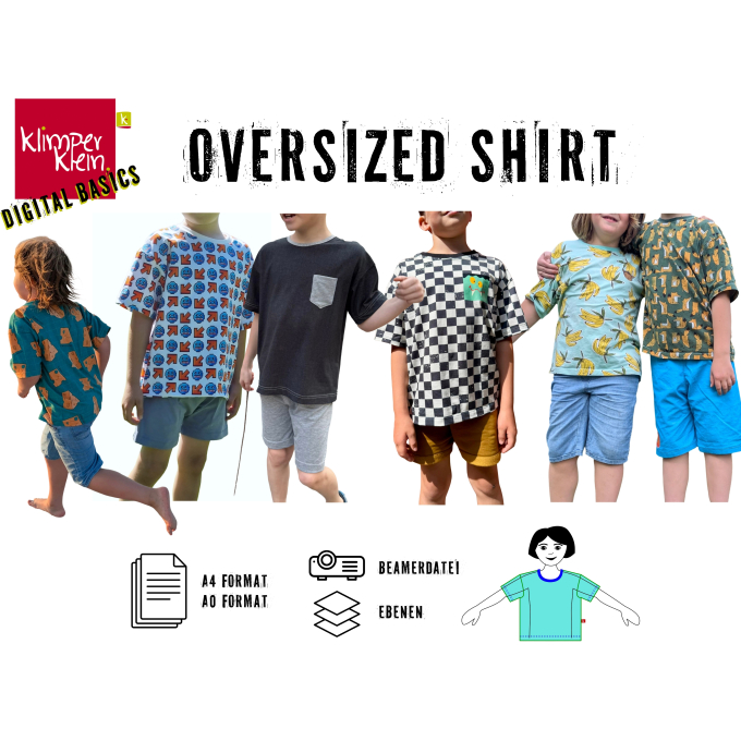 E-Book Klimperklein Oversize Shirt Kids, Duits