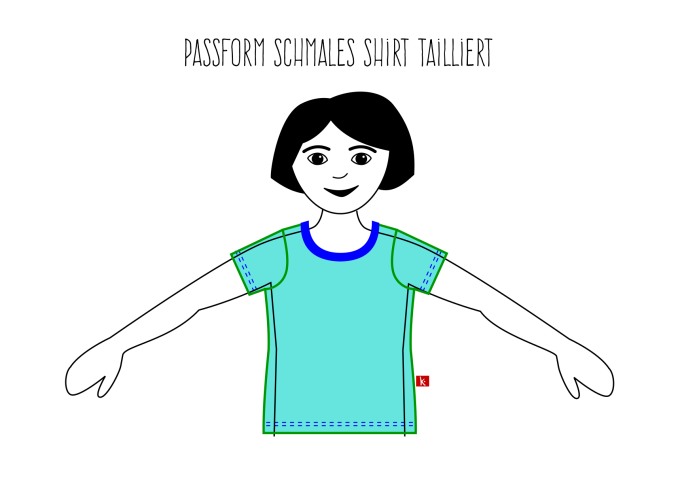 E-Book Klimperklein schmales Shirt tailliert Kids, Duits